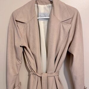 Vintage Open Trench  Felt Coat